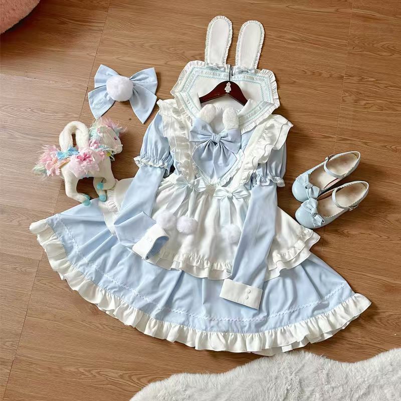 Sweetheart Bunny Ball Lolita Princess OP Long Sleeve Dress