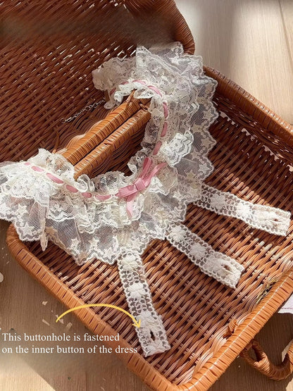 Lace Bowkonts Lolita Pink with Choker