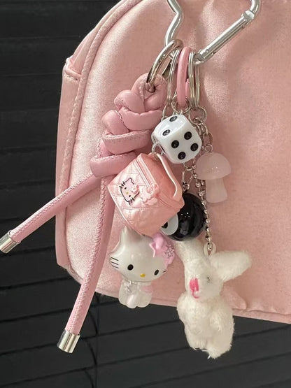 Kawaii Rabbit Cat Keychain Pendant - Kiwi Store