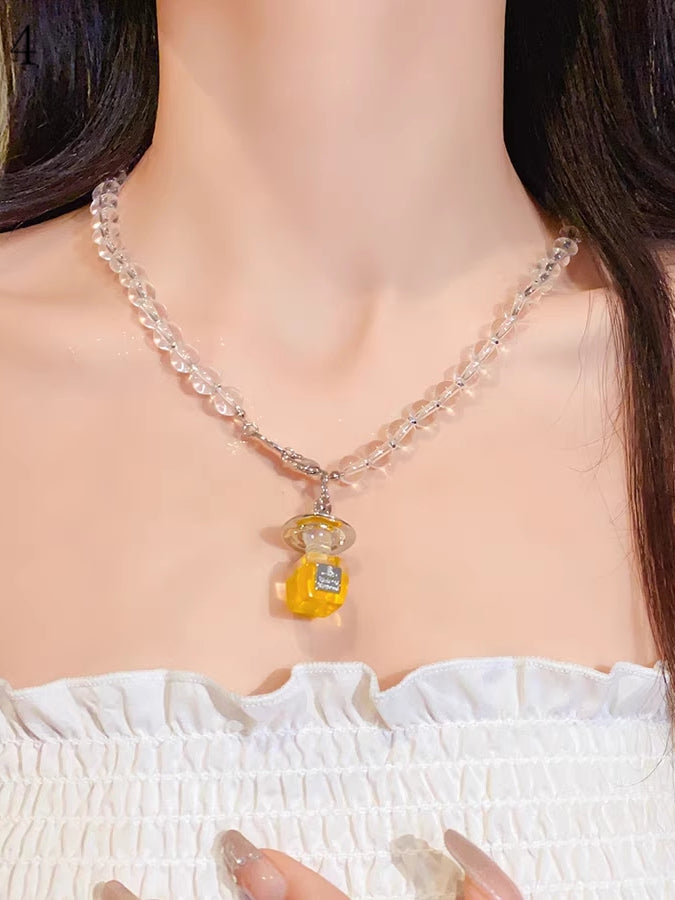 Anhänger Halskette 4 Flasche Optionen Parfüm