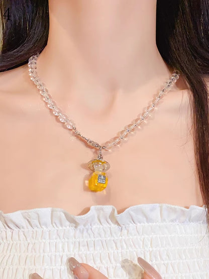 Anhänger Halskette 4 Flasche Optionen Parfüm