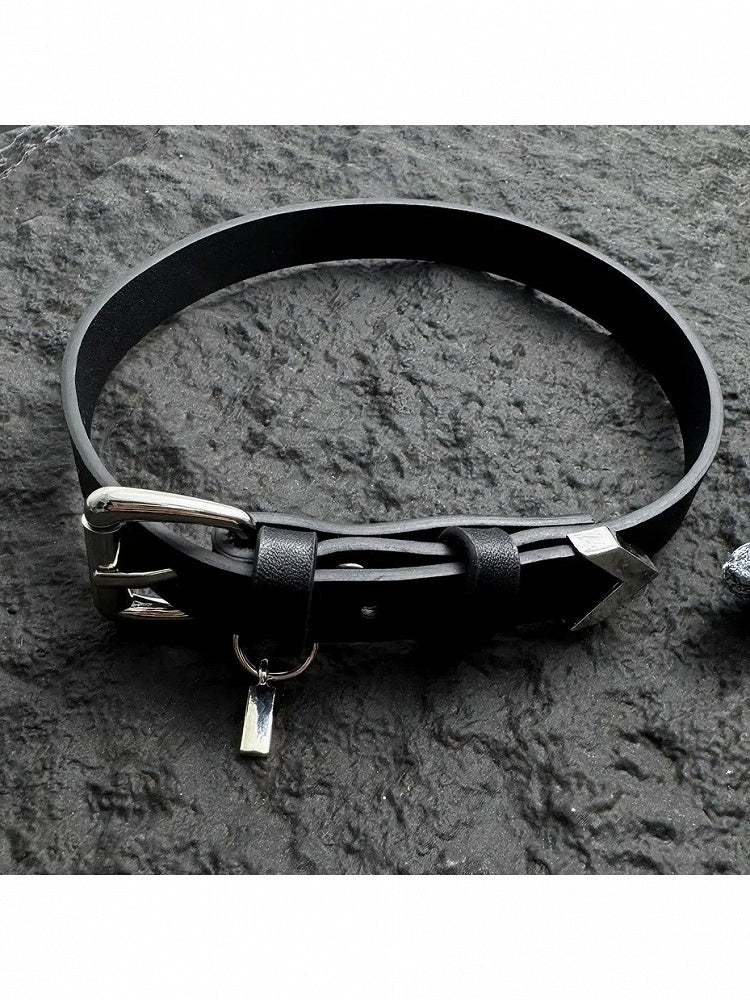 Square Pendant Metal Buckle Choker - YSHXS