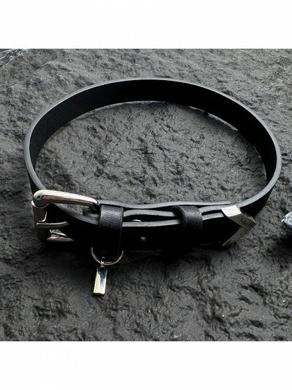 Square Pendant Metal Buckle Choker - YSHXS