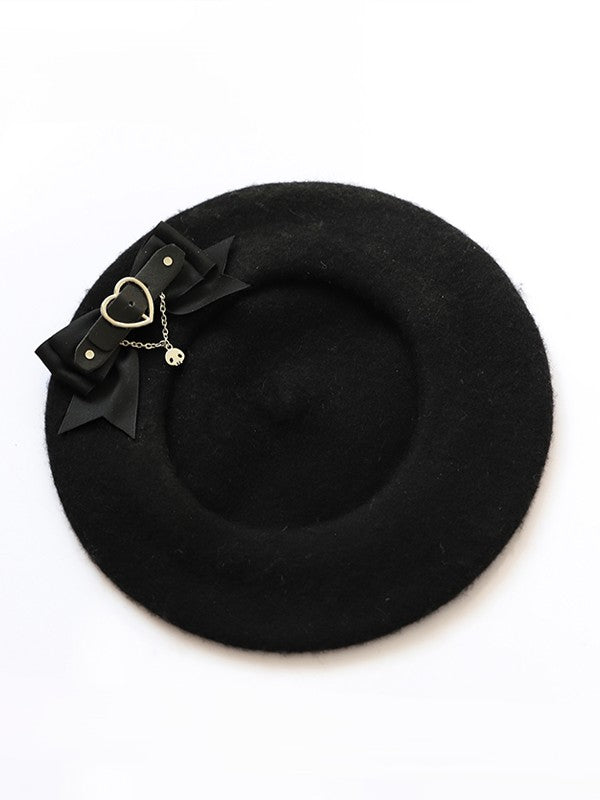 Sweet 4 Dark Options Beret Bowknot