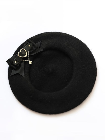 Sweet 4 Dark Options Beret Bowknot
