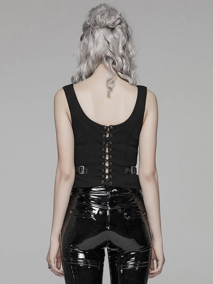 Steampunk Jacquard Black Waistcoat