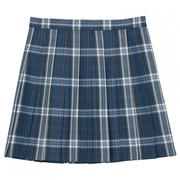 Style 42CM/45CM/48CM/56CM/65CM JK Uniform Pleated Skirt Navy Blue Plaid Preppy