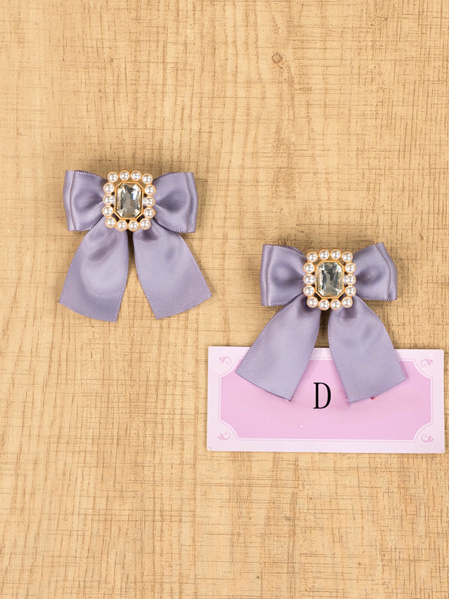 Bow Kei | Hairclips 10 Jirai with Rhinestone Options Butterfly Elegant Square