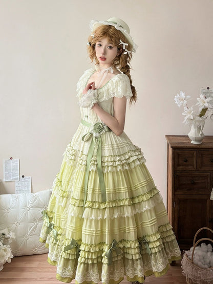 Florale Haarspange Grüne Brosche