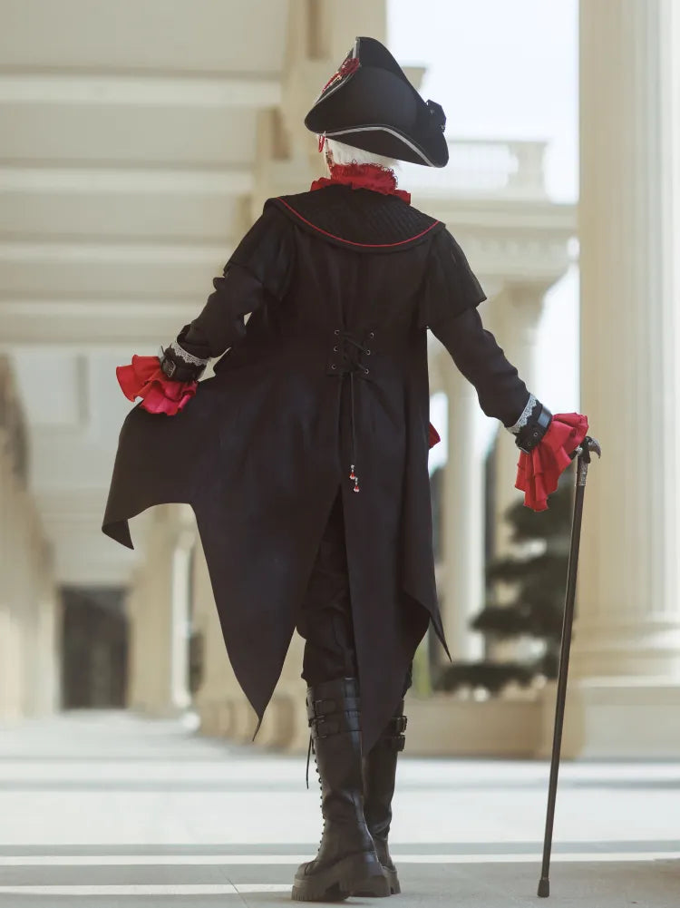 Kragen Stoff Mode Ouji Gothic Mantel Web Schwarz Fledermaus Prinz Spinne Flügel