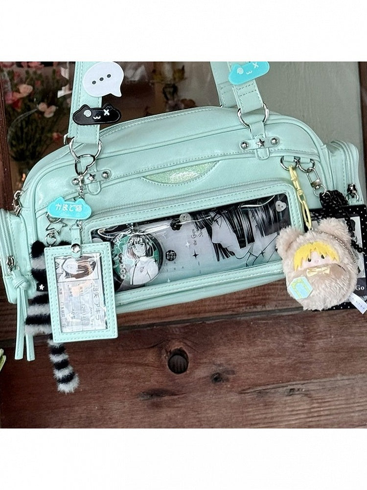 Green Kawaii Ita Bag with Transparent Window - DRDR