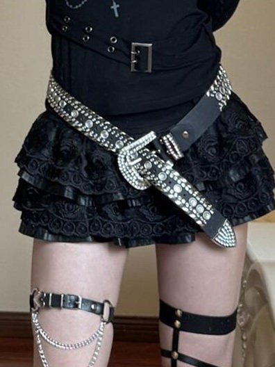 Rhinestone Y2K Belt in Three Shades - WhaleHall