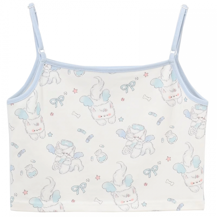 Süßes blau/weißes Cami-Top