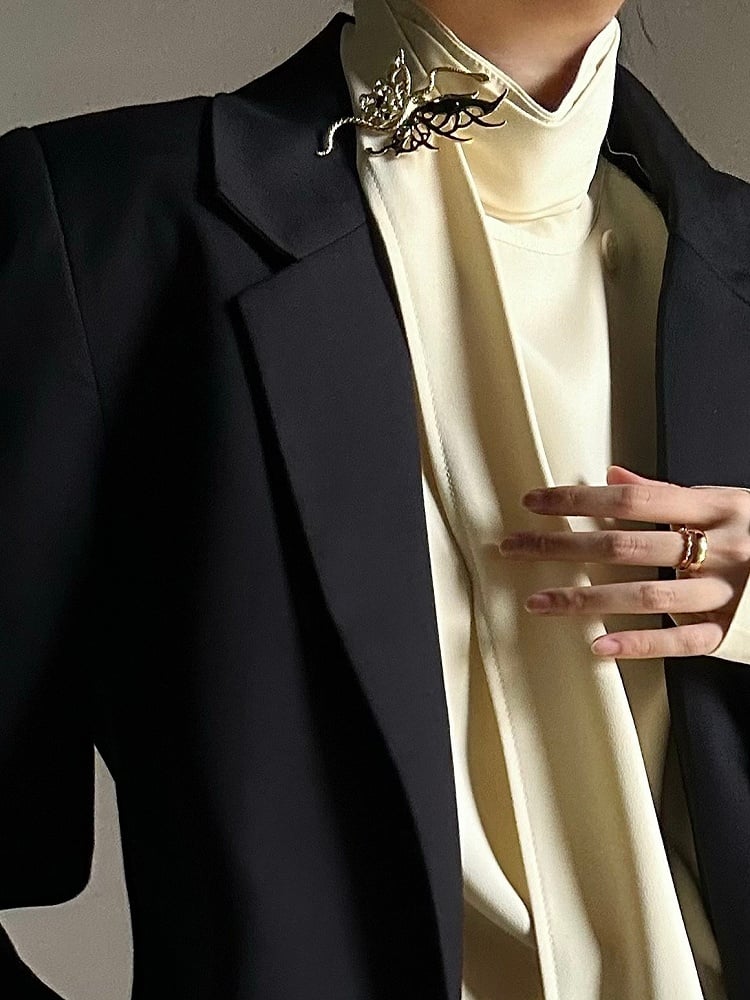 Butterfly Golden Brooch Charm Detachable Prince Chain with