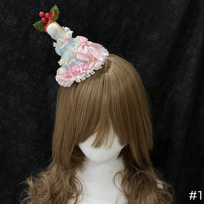 Hats Three Christmas with Holly Lolita Styles -