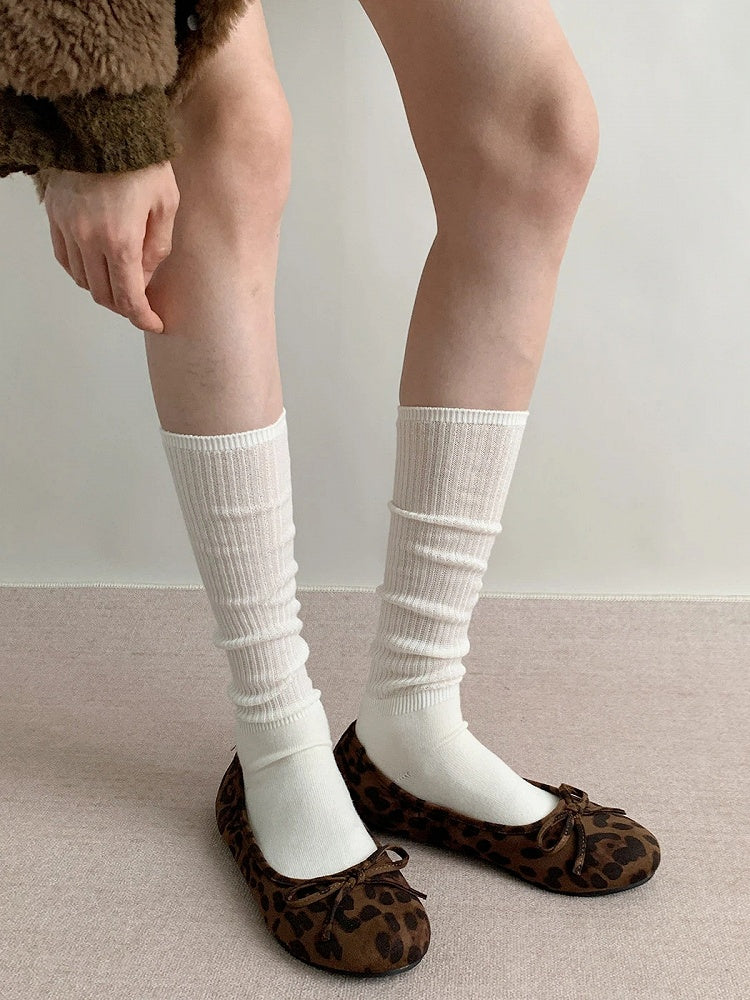 Ribbed (8 Socks Calf Colors) Knit Slouchy