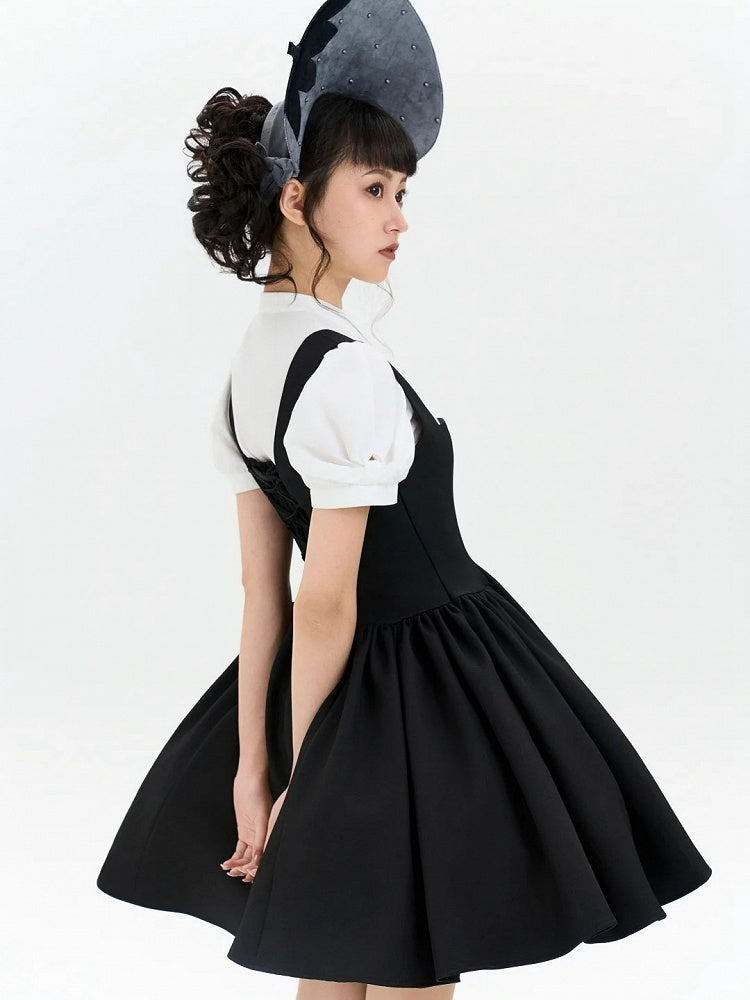 Lolita Black Square JSK Short Neckline Dress