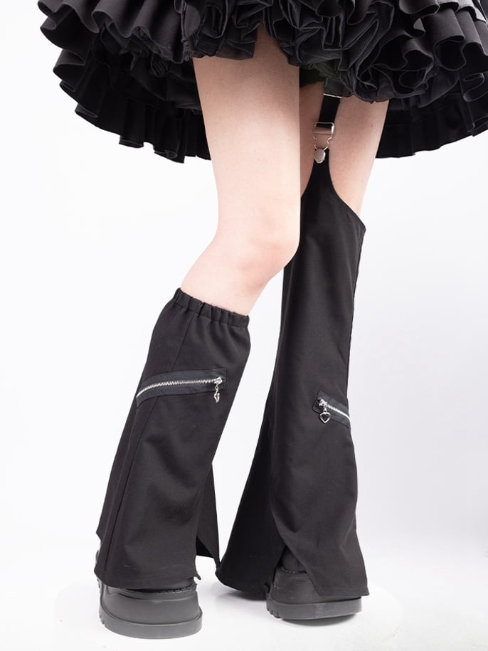 ブラックテックウェアレッグウォーマー