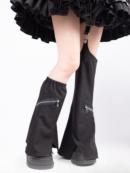 ブラックテックウェアレッグウォーマー