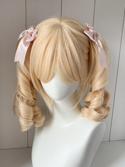 Bowknot Sweet Striped Lolita Pattern Hairclips Red/Pink