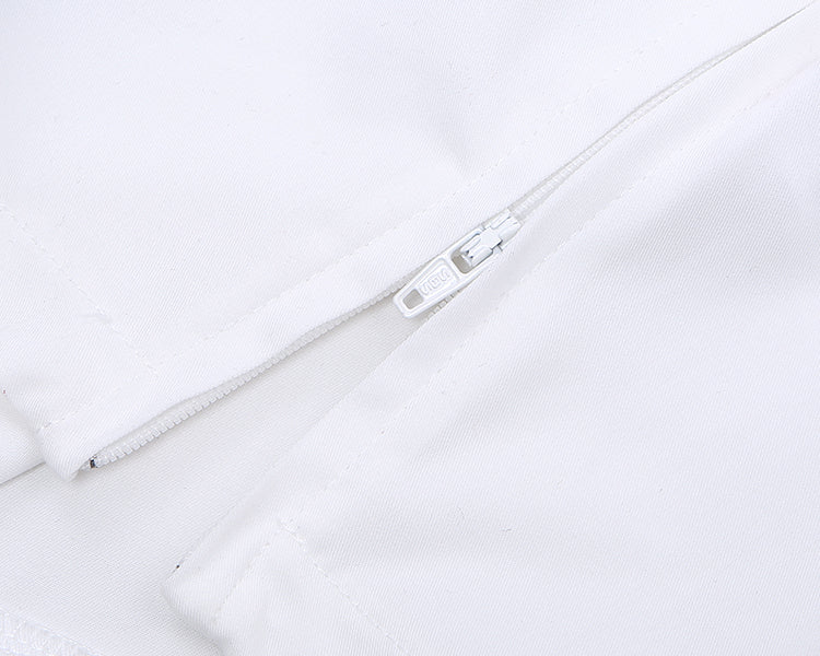 Dunkelblaues Matrosenkragen-Oberteil mit Himmelskugel-Print und weißem JK-Uniform-Oberteil