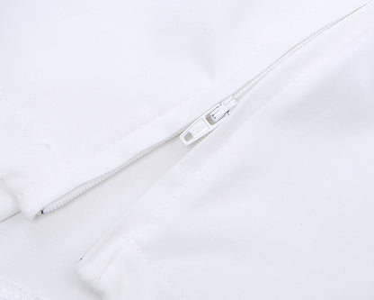 Dunkelblaues Matrosenkragen-Oberteil mit Himmelskugel-Print und weißem JK-Uniform-Oberteil