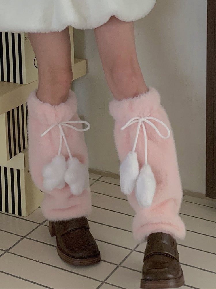 Handmade Plush Leg Warmers Sweet Kawaii Accessories