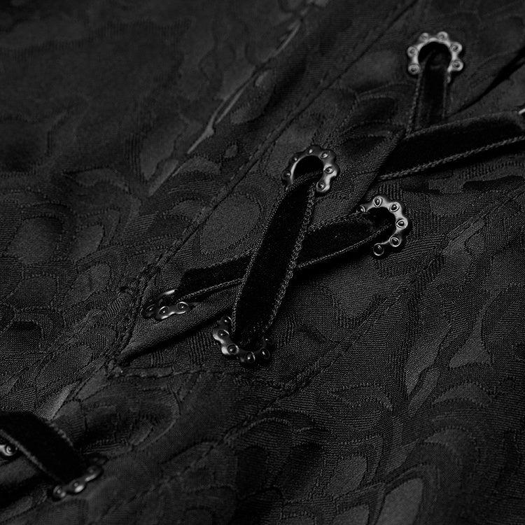 Shirt Men's Jacquard Gothic Black