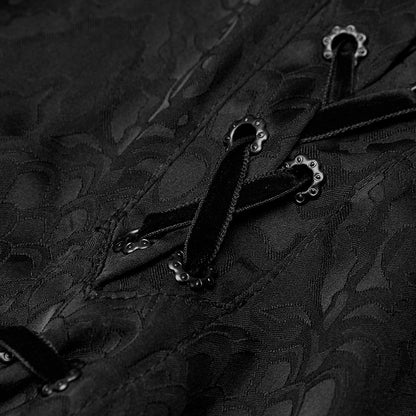 Shirt Men's Jacquard Gothic Black