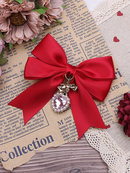 Kei 5 Large Charm Hairclip Bowknot Options Heart Jirai Color