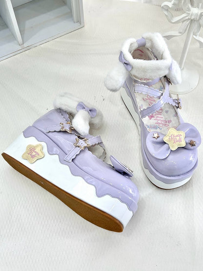 Details Sweet - Star Mary Lolita Janes Platform in Purple PU