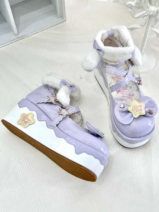 Details Sweet - Star Mary Lolita Janes Platform in Purple PU
