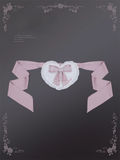 Verzierte Schleife zum Selbstbinden Sweet Lolita Weiße Herzschürze und Rosa