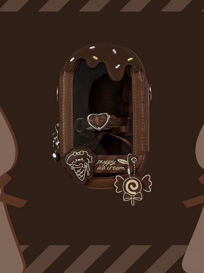 Multicolor Puppy BJD Doll Clear Window Crossbody Sack - Sugar Cube Studio