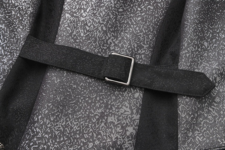 Waistcoat Collar with Lolita Lapel Tail Ouji Silver Black