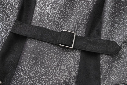 Waistcoat Collar with Lolita Lapel Tail Ouji Silver Black