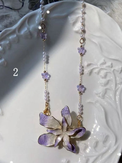 Floral Pendant Beaded Options 2 Necklace