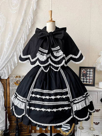 ケープバニー フード付き耳 ブラック