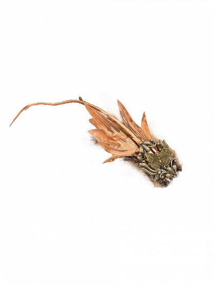 Braune Blatt-Haarspange