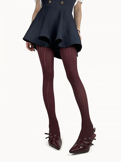 Pattern Stripe Retro Tights 5 Heart Colors