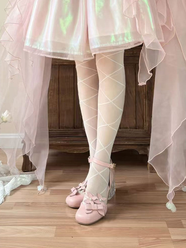 Accent Lolita Pink Mid Elegant Bow with Heels