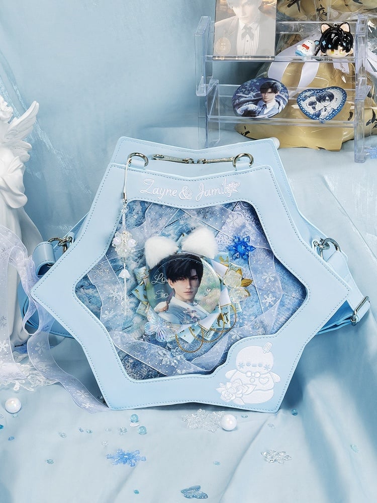 Sac bandoulière transparent Ita Bag Snowflake - thejunco