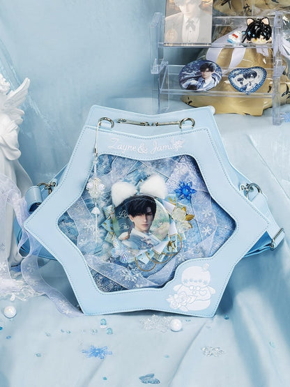 Sac bandoulière transparent Ita Bag Snowflake - thejunco