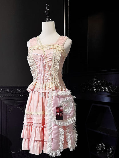 Bag 3 Rabbit and Crossbody Ears Chain with Lolita Beaded Options Color