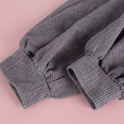 Gray Off-Shoulder Long-Sleeve Top with Big Bow Detail - serendipity