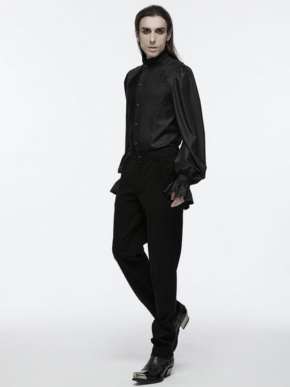 Men's Style Goth Black Shirt Retro Palace