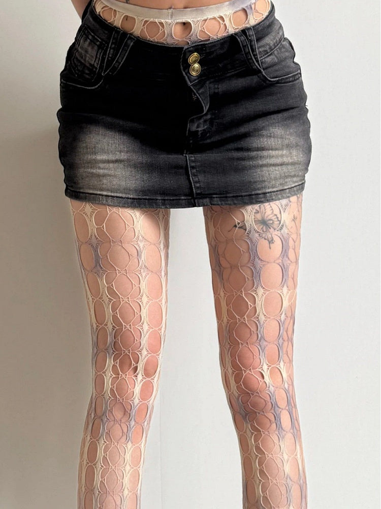 Cut-out (2 Tights Geometric Colors: Yellow