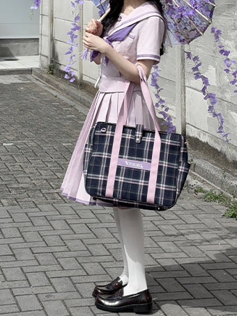 Sleeves Preppy Top Collar Version JK Purple Short Uniform Sailor Style