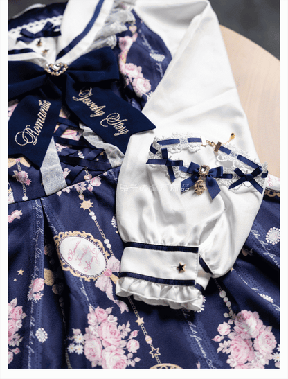 and Rhinestone Kei Crescent Bowknot Moon 5 Decor Jirai Star with Options Choker Color