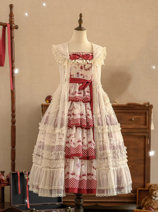 Weißes Überkleid mit Kapuze und Knopfleiste vorne